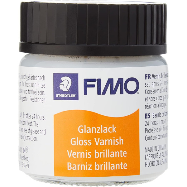 Vernis - Brillant - Transparent - Pour pâte FIMO et FIMO Air - A base d'eau - 35ml