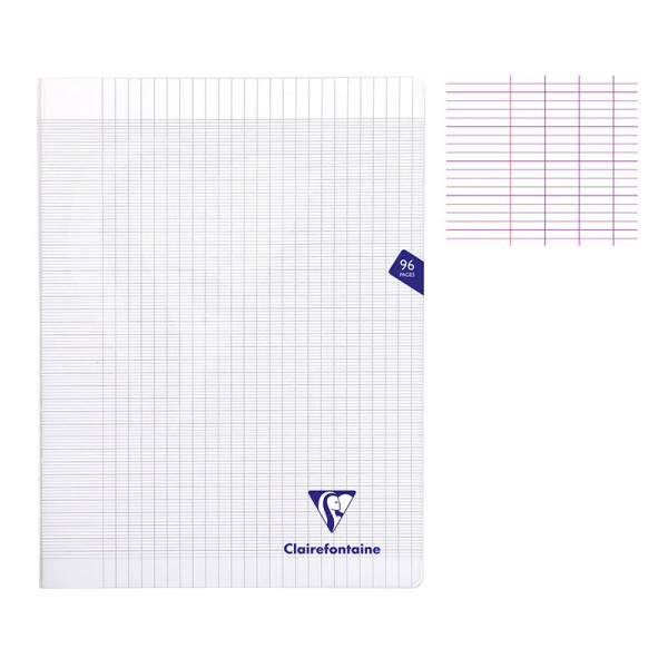 photo-Cahier - 24x32(cm) - Grands carreaux - 96 pages - couverture en polypro - sans spirale - Clairefontaine - Mimesys