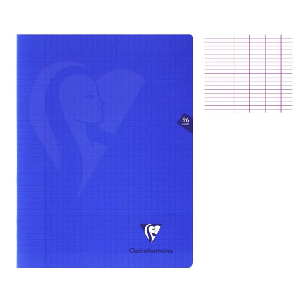 photo-Cahier - 24x32(cm) - Grands carreaux - 96 pages - couverture en polypro - sans spirale - Clairefontaine - Mimesys