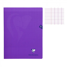 photo-Cahier - 24x32(cm) - Grands carreaux - 96 pages - couverture en polypro - sans spirale - Clairefontaine - Mimesys