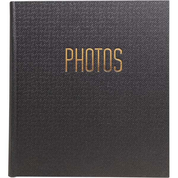 photo-Album photos - 300 photos - Noir - 29x32cm - 60 pages noires - Couverture effet textile