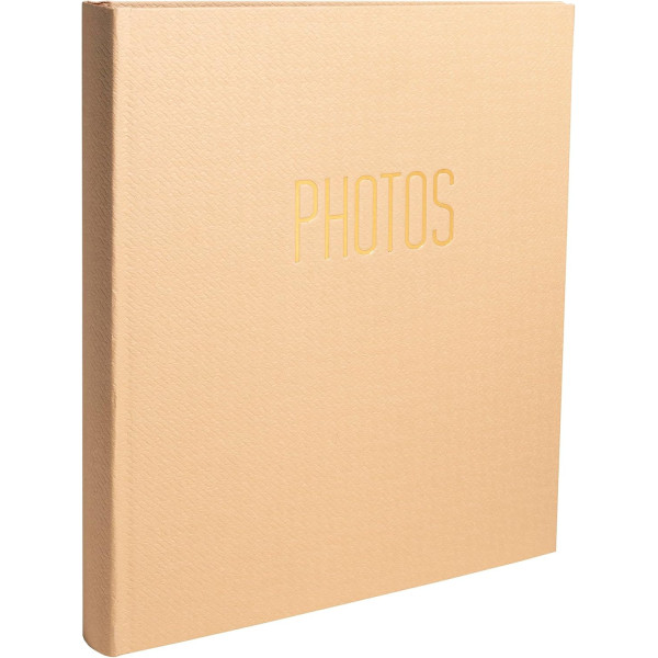 Album photos - 300 photos - Beige - 29x32cm - 60 pages noires - Couverture effet textile