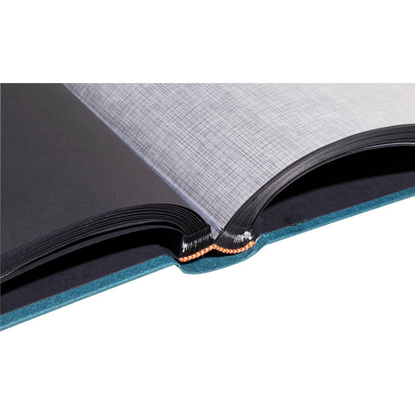 Album photos - 300 photos - Bleu - 29x32cm - 60 pages noires - Couverture effet textile