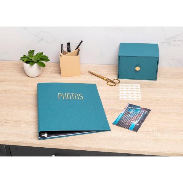 Album photo - Classeur - Couverture bleu - 60 pages - 120 photos 10x15cm