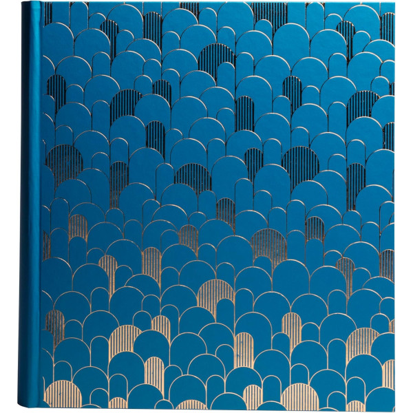 Album photos - Capacité 300 photos de 10x15cm - 29x32cm - 60 pages - Art déco - Bleu
