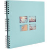 Album photos - 360 photos - Turquoise - 32x32cm - 60 pages noires - Couverture effet textile