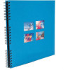 Album photos - 360 photos - Bleu - 32x32cm - 60 pages noires - Couverture effet textile