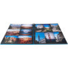 Album photos - 360 photos - Bleu - 32x32cm - 60 pages noires - Couverture effet textile