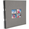 Album photos - 360 photos - Gris - 32x32cm - 60 pages noires - Couverture effet textile