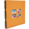 Album photos - 360 photos - Orange - 32x32cm - 60 pages noires - Couverture effet textile