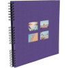 Album photos - 360 photos - Violet - 32x32cm - 60 pages noires - Couverture effet textile