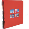Album photos - 360 photos - Rouge - 32x32cm - 60 pages noires - Couverture effet textile