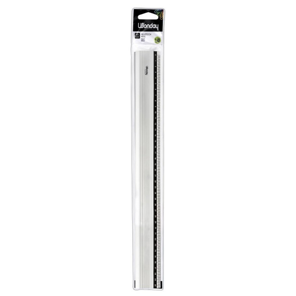 Règle - 40cm - Aluminium - Bord antitache - Bande antidérapante - Wonday