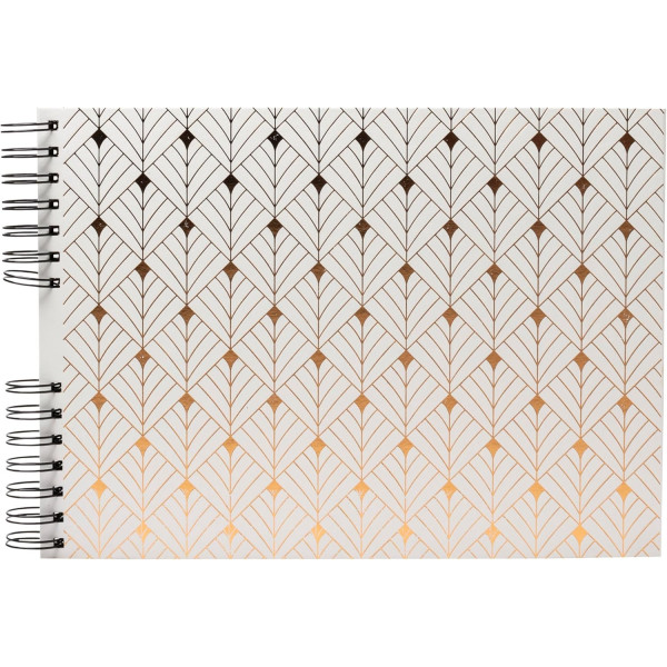 photo-Album photos - Capacité 150 photos de 10x15cm - 32x22cm - 60 pages - Art déco - Blanc