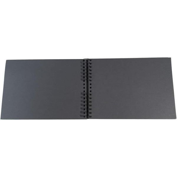 Album photos - 150 photos - Noir - 32x22cm - 50 pages noires - Couverture effet textile