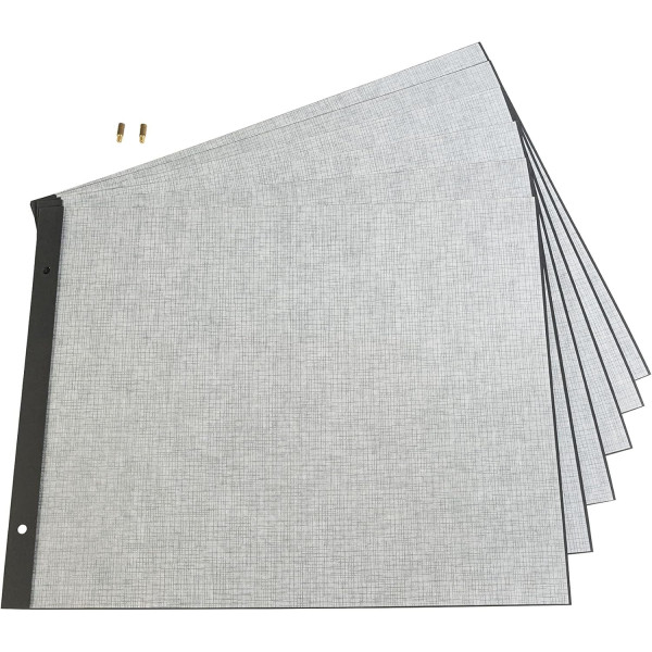Recharges pour album photos à vis - 29x37cm - Noir - 36x28,4cm - 10 feuillets