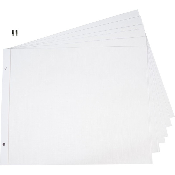 Recharges pour album photos à vis - 29x37cm - Blanc - 36x28,4cm - 10 feuillets