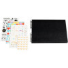 photo-Album scrapbooking - A personnaliser - 32x22cm - Noir - 70 pages noires - Stickers inclus