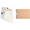 photo-Album scrapbooking - A personnaliser - 32x22cm - Kraft - 70 pages noires - Stickers inclus