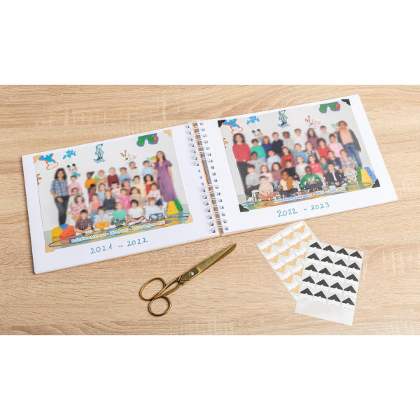 Album photos de classe - 32x22cm - 50 photos de classe - Couverture kraft - 50 pages
