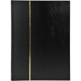 photo-Album de timbres - Philatélie - 22,5x16,5 - Simili cuir - Noir - 32 pages - Collection timbres