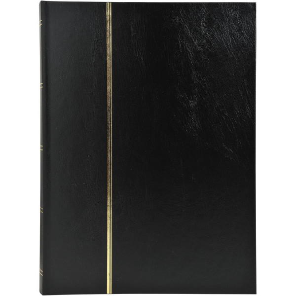 photo-Album de timbres - Philatélie - 22,5x16,5 - Simili cuir - Noir - 32 pages - Collection timbres