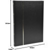 Album de timbres - Philatélie - 22,5x16,5 - Simili cuir - Noir - 32 pages - Collection timbres