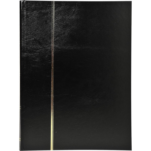 photo-Album de timbres - Philatélie - 30,5x22,5 - Simili cuir - Noir - 16 pages - Collection timbres
