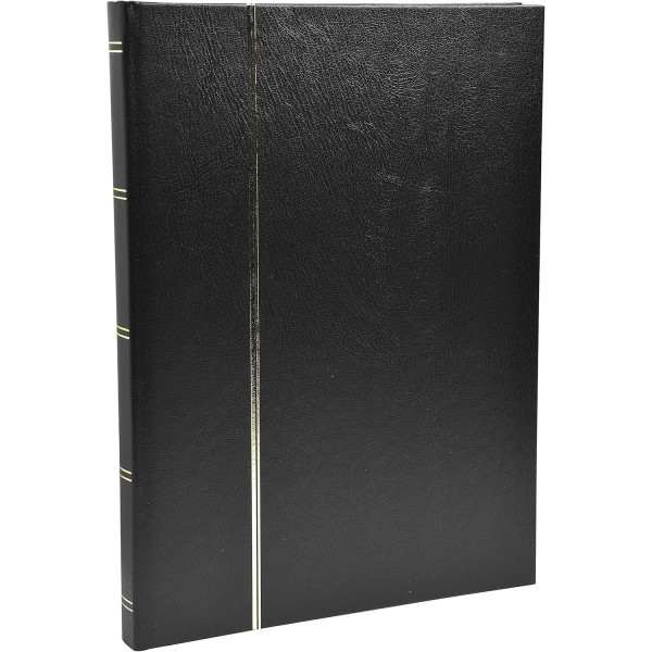Album de timbres - Philatélie - 30,5x22,5 - Simili cuir - Noir - 16 pages - Collection timbres