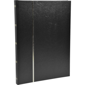 Album de timbres - Philatélie - 30,5x22,5 - Simili cuir - Noir - 32 pages - Collection timbres