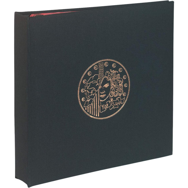 Classeur pour collection de pièces - 24,5x25cm - Noir - 5 feuilles 43 cases