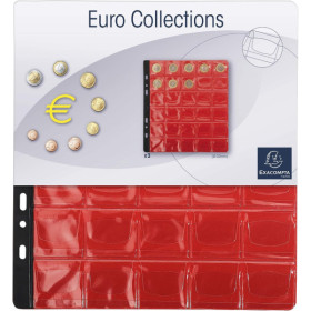 photo-3 recharges pour album de pièces - 30 cases diamètre 30mm - 24,5x25cm - Perforées