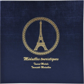 photo-Classeur de collection médailles touristiques - 100 pièces - 24,5x25cm - Rechargeable