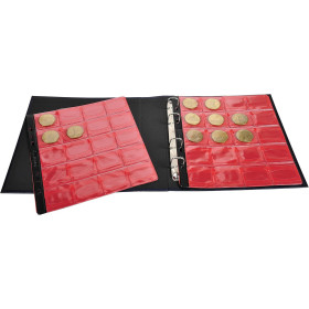 Classeur de collection médailles touristiques - 100 pièces - 24,5x25cm - Rechargeable