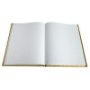 Livre d'or - 27x22cm - Couverture simili cuir - Or - Tranche or - 100 pages blanches