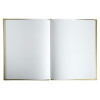 Livre d'or - 27x22cm - Couverture simili cuir - Or - Tranche or - 100 pages blanches