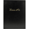 photo-Livre d'or - 27x22cm - Couverture simili cuir - Noir - Tranche or - 100 pages blanches