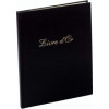 Livre d'or - 27x22cm - Couverture simili cuir - Noir - Tranche or - 100 pages blanches