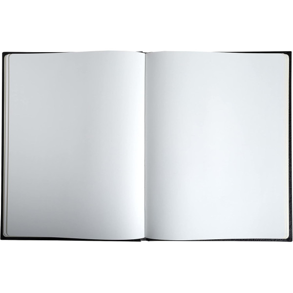 Livre d'or - 27x22cm - Couverture simili cuir - Noir - Tranche or - 100 pages blanches
