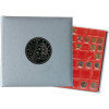 Classeur pour collection de pièces - 24,5x25cm - Gris - 5 feuilles 43 cases - 215 compartiments