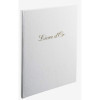 Livre d'or - 27x22cm - Couverture simili cuir - Blanc - Tranche or - 100 pages blanches