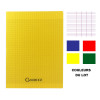 Lot de 4 cahiers - 24x32(cm) - Grands carreaux - 96 pages - couverture en polypro bleu,jaune,rouge,vert - sans spirale - Hamelin