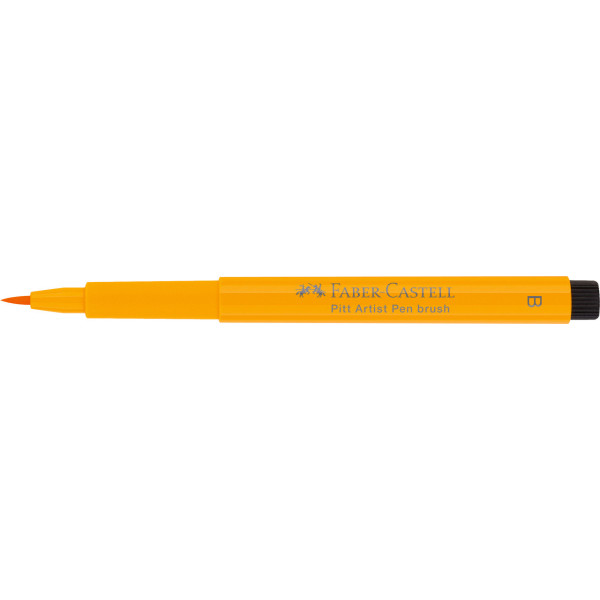 photo-Feutre à dessin - Pointe pinceau - Jaune chrome foncé - Pitt Artist - Faber-Castell