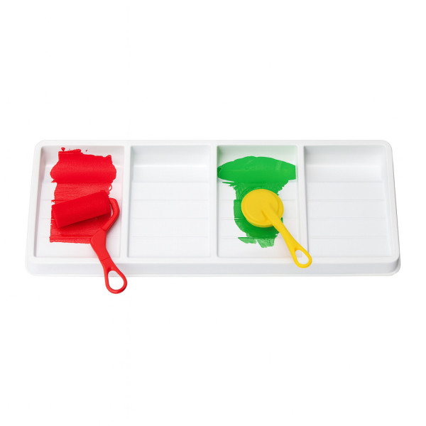 photo-Palette de peinture - Rectangulaire - Plastique - Blanc - Grand format - 53x21cm