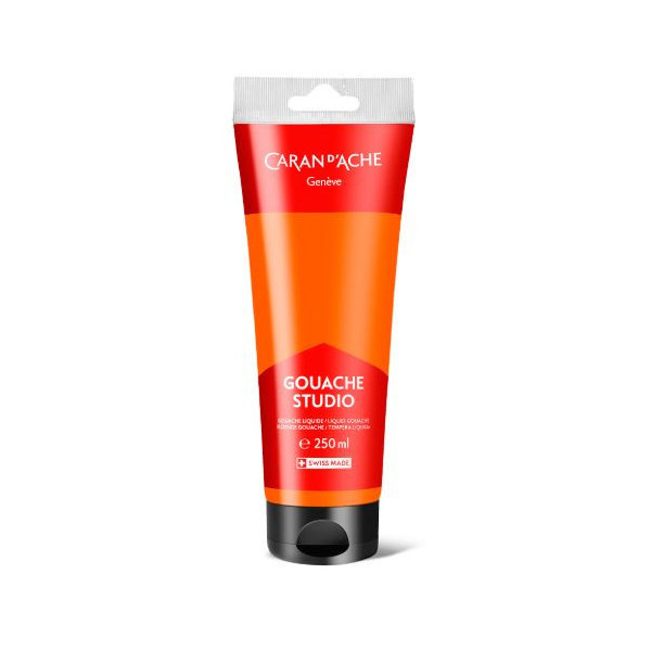 photo-Gouache Studio - Orange - Ultra couvrante - Mate - Tube 250 ml - Caran d'Ache