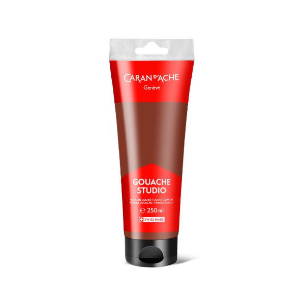 photo-Gouache Studio - Sienne brûlée - Ultra couvrante - Mate - Tube 250 ml - Caran d'Ache