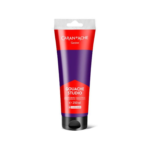 photo-Gouache Studio - Violet - Ultra couvrante - Mate - Tube 250 ml - Caran d'Ache