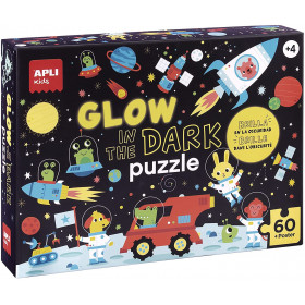 Puzzle - Enfant - 60 pièces - Les animaux dans l'espace - Apli Kids