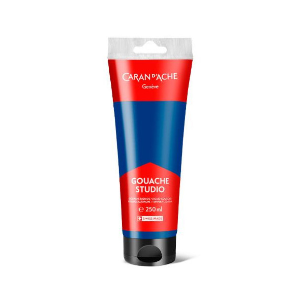 photo-Gouache Studio - Cyan - Ultra couvrante - Mate - Tube 250 ml - Caran d'Ache