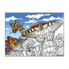 Coloriage - Papillons - Tableau à colorier - Avec contours velours noir - Dès 3 ans
